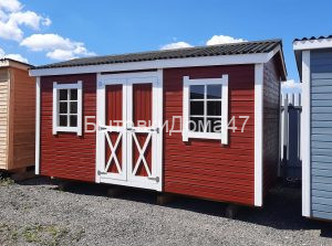 Хозблок-сарай с распашными дверями